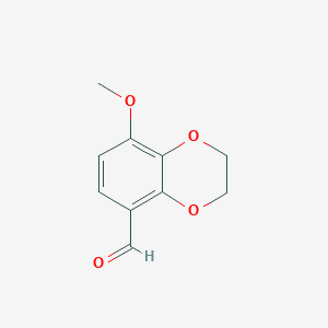 molecular formula C10H10O4 B8810231 8-Methoxy-2,3-dihydrobenzo[b][1,4]dioxine-5-carbaldehyde 