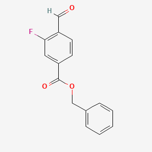 molecular formula C15H11FO3 B8810243 Benzyl 3-fluoro-4-formylbenzoate CAS No. 777074-52-9