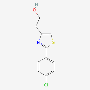 molecular formula C11H10ClNOS B8810263 4-Thiazoleethanol, 2-(4-chlorophenyl)- CAS No. 27473-03-6