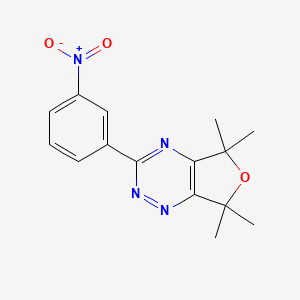 molecular formula C15H16N4O3 B8810270 5,7-Dihydro-5,5,7,7-tetramethyl-3-(3-nitrophenyl)furo[3,4-e]-1,2,4-triazine CAS No. 59118-28-4