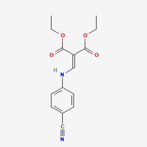 molecular formula C15H16N2O4 B8810274 Diethyl (4-cyanophenylamino)methylenemalonate CAS No. 26832-90-6