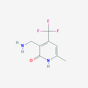 molecular formula C8H9F3N2O B8810300 3-(Aminomethyl)-6-methyl-4-(trifluoromethyl)-2(1h)-pyridinone 