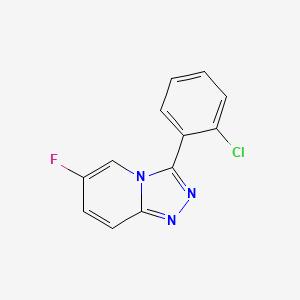 molecular formula C12H7ClFN3 B8810369 3-(2-Chlorophenyl)-6-fluoro-[1,2,4]triazolo[4,3-a]pyridine 