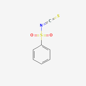 molecular formula C7H5NO2S2 B8810376 Benzenesulfonyl isothiocyanate CAS No. 1424-53-9