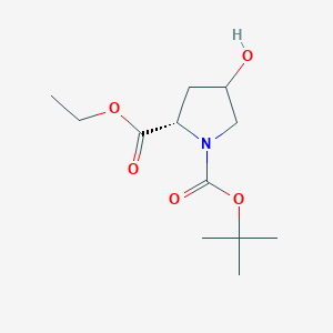 molecular formula C12H21NO5 B8810438 (2S)-1-tert-Butyl 2-ethyl 4-hydroxypyrrolidine-1,2-dicarboxylate 