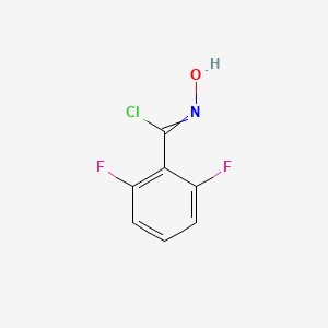 molecular formula C7H4ClF2NO B8810453 2,6-Difluoro-N-hydroxybenzene-1-carboximidoyl chloride 