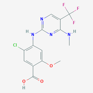 5-Chloro-2-methoxy-4-((4-(methylamino)-5-(trifluoromethyl)pyrimidin-2-yl)amino)benzoic acid