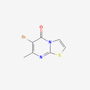 molecular formula C7H5BrN2OS B8810497 5H-Thiazolo[3,2-a]pyrimidin-5-one, 6-bromo-7-methyl- CAS No. 70825-45-5