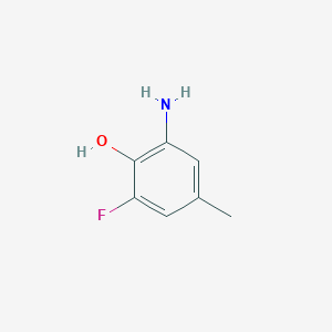 molecular formula C7H8FNO B8810520 2-Amino-6-fluoro-4-methylphenol 