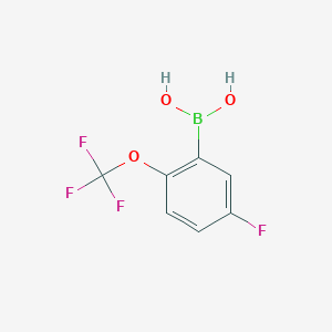 molecular formula C7H5BF4O3 B8810523 5-Fluoro-2-(trifluoromethoxy)phenylboronic acid 