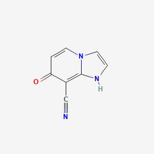 molecular formula C8H5N3O B8810538 7-Hydroxyimidazo[1,2-a]pyridine-8-carbonitrile 