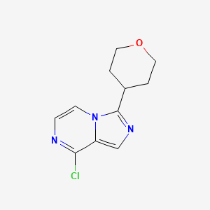 molecular formula C11H12ClN3O B8810546 8-Chloro-3-(tetrahydro-2H-pyran-4-YL)imidazo[1,5-A]pyrazine 