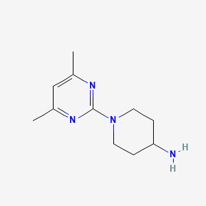 molecular formula C11H18N4 B8810549 1-(4,6-Dimethylpyrimidin-2-yl)piperidin-4-amine CAS No. 792940-21-7