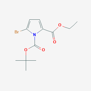 molecular formula C12H16BrNO4 B8810561 1-tert-Butyl 2-ethyl 5-bromo-1H-pyrrole-1,2-dicarboxylate 