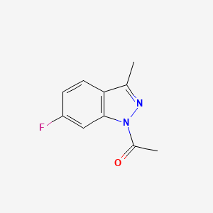 molecular formula C10H9FN2O B8810575 1-(6-Fluoro-3-methyl-1H-indazol-1-yl)ethanone CAS No. 159305-17-6