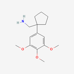 molecular formula C15H23NO3 B8810644 1-(3,4,5-Trimethoxyphenyl)cyclopentanemethanamine 