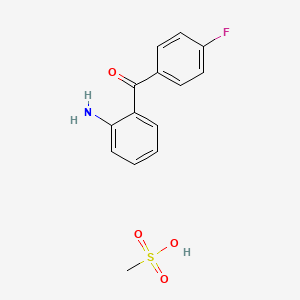 molecular formula C14H14FNO4S B8810699 (2-Aminophenyl)(4-fluorophenyl)methanone methanesulfonate CAS No. 449181-32-2
