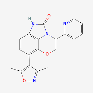 7-(3,5-dimethyl-1,2-oxazol-4-yl)-11-pyridin-2-yl-9-oxa-1,3-diazatricyclo[6.3.1.04,12]dodeca-4(12),5,7-trien-2-one