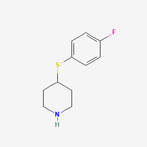 molecular formula C11H14FNS B8810768 Piperidine, 4-[(4-fluorophenyl)thio]- CAS No. 101798-75-8