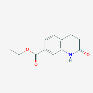 molecular formula C12H13NO3 B8810850 Ethyl 2-oxo-1,2,3,4-tetrahydroquinoline-7-carboxylate CAS No. 697306-33-5