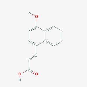 molecular formula C14H12O3 B8810920 3-(4-Methoxynaphthyl)acrylic acid 