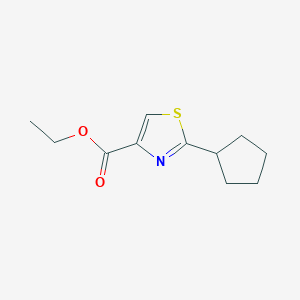 molecular formula C11H15NO2S B8810981 Ethyl 2-cyclopentylthiazole-4-carboxylate CAS No. 955399-74-3