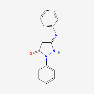 molecular formula C15H13N3O B8811018 2-phenyl-5-(phenylamino)-2,4-dihydro-3H-pyrazol-3-one CAS No. 7186-66-5