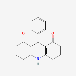 molecular formula C19H19NO2 B8811143 9-Phenyl-2,3,4,5,6,7,9,10-octahydroacridine-1,8-dione CAS No. 72012-83-0