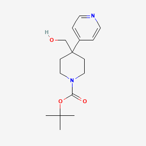 molecular formula C16H24N2O3 B8811256 tert-Butyl 4-(hydroxymethyl)-4-(pyridin-4-yl)piperidine-1-carboxylate CAS No. 954125-20-3