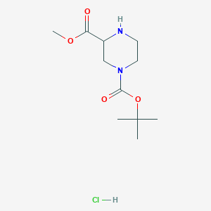 molecular formula C11H21ClN2O4 B8811332 1-Tert-butyl 3-methyl piperazine-1,3-dicarboxylate hydrochloride CAS No. 1253789-77-3