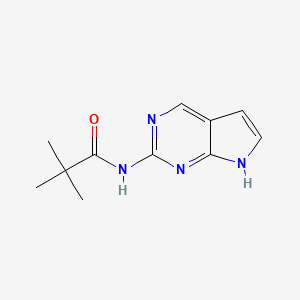 molecular formula C11H14N4O B8811344 N-(7H-pyrrolo[2,3-d]pyrimidin-2-yl)pivalamide CAS No. 1184918-72-6