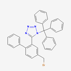 molecular formula C33H25BrN4 B8811404 4-Bromomethyl-2-(1-triphenylmethyltetrazole-5-YL)biphenyl CAS No. 159532-62-4