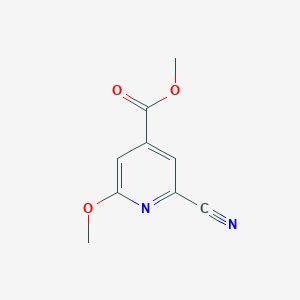 molecular formula C9H8N2O3 B8811409 Methyl 2-cyano-6-methoxyisonicotinate 