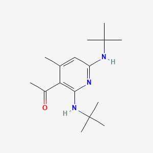 molecular formula C16H27N3O B8811411 2,6-Bis(tert-butylamino)-4-methylpyridin-3-yl methyl ketone CAS No. 58253-99-9