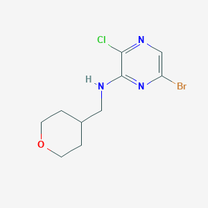 6-Bromo-3-chloro-N-((tetrahydro-2H-pyran-4-yl)methyl)pyrazin-2-amine