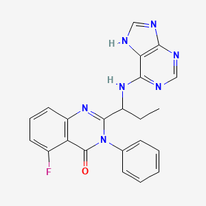 5-fluoro-3-phenyl-2-[1-(7H-purin-6-ylamino)propyl]quinazolin-4-one