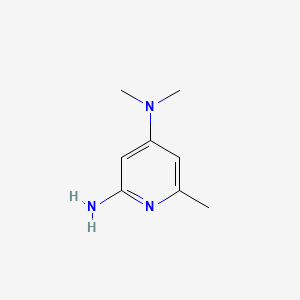 molecular formula C8H13N3 B8811496 2-Amino-4-dimethylamino-6-methylpyridine CAS No. 137440-97-2