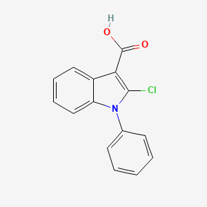 molecular formula C15H10ClNO2 B8811597 2-Chloro-1-phenyl-1H-indole-3-carboxylic acid CAS No. 54778-22-2