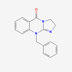 molecular formula C17H15N3O B8811616 10-Benzyl-2,3-dihydroimidazo[2,1-b]quinazolin-5(10H)-one CAS No. 31007-41-7