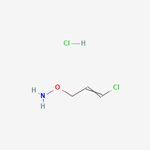 molecular formula C3H7Cl2NO B8811627 Hydroxylamine, O-(3-chloro-2-propenyl)-, hydrochloride 