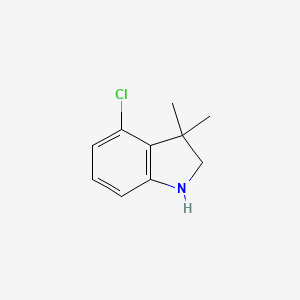 molecular formula C10H12ClN B8811713 4-chloro-3,3-dimethyl-2,3-dihydro-1H-indole 