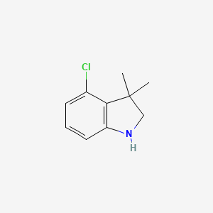 molecular formula C10H12ClN B8811713 4-CHLORO-3,3-DIMETHYLINDOLINE 