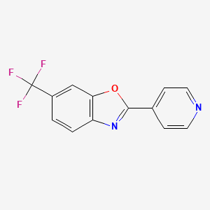 molecular formula C13H7F3N2O B8811738 2-(Pyridin-4-yl)-6-(trifluoromethyl)benzo[d]oxazole 