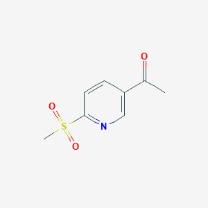 molecular formula C8H9NO3S B8811766 1-(6-(Methylsulfonyl)pyridin-3-yl)ethanone 
