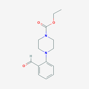 molecular formula C14H18N2O3 B8811784 Ethyl 4-(2-formylphenyl)piperazine-1-carboxylate CAS No. 204078-77-3