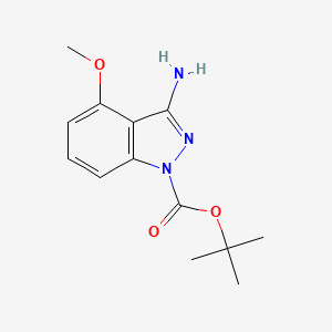 molecular formula C13H17N3O3 B8811802 Tert-butyl 3-amino-4-methoxy-1H-indazole-1-carboxylate CAS No. 1240518-05-1