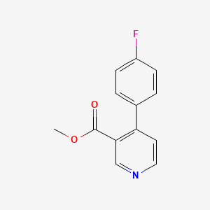 molecular formula C13H10FNO2 B8811844 Methyl 4-(4-fluorophenyl)nicotinate 
