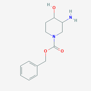 molecular formula C13H18N2O3 B8811876 Benzyl 3-amino-4-hydroxypiperidine-1-carboxylate 
