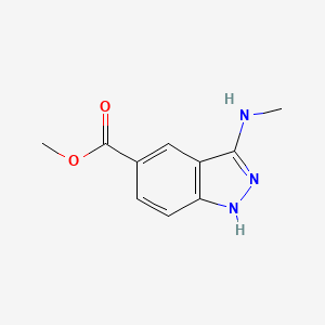 molecular formula C10H11N3O2 B8811898 Methyl 3-(methylamino)-1H-indazole-5-carboxylate 