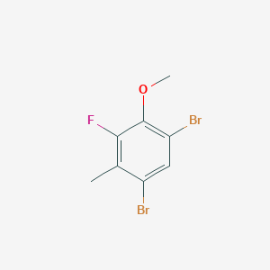 molecular formula C8H7Br2FO B8811943 1,5-Dibromo-3-fluoro-2-methoxy-4-methylbenzene 